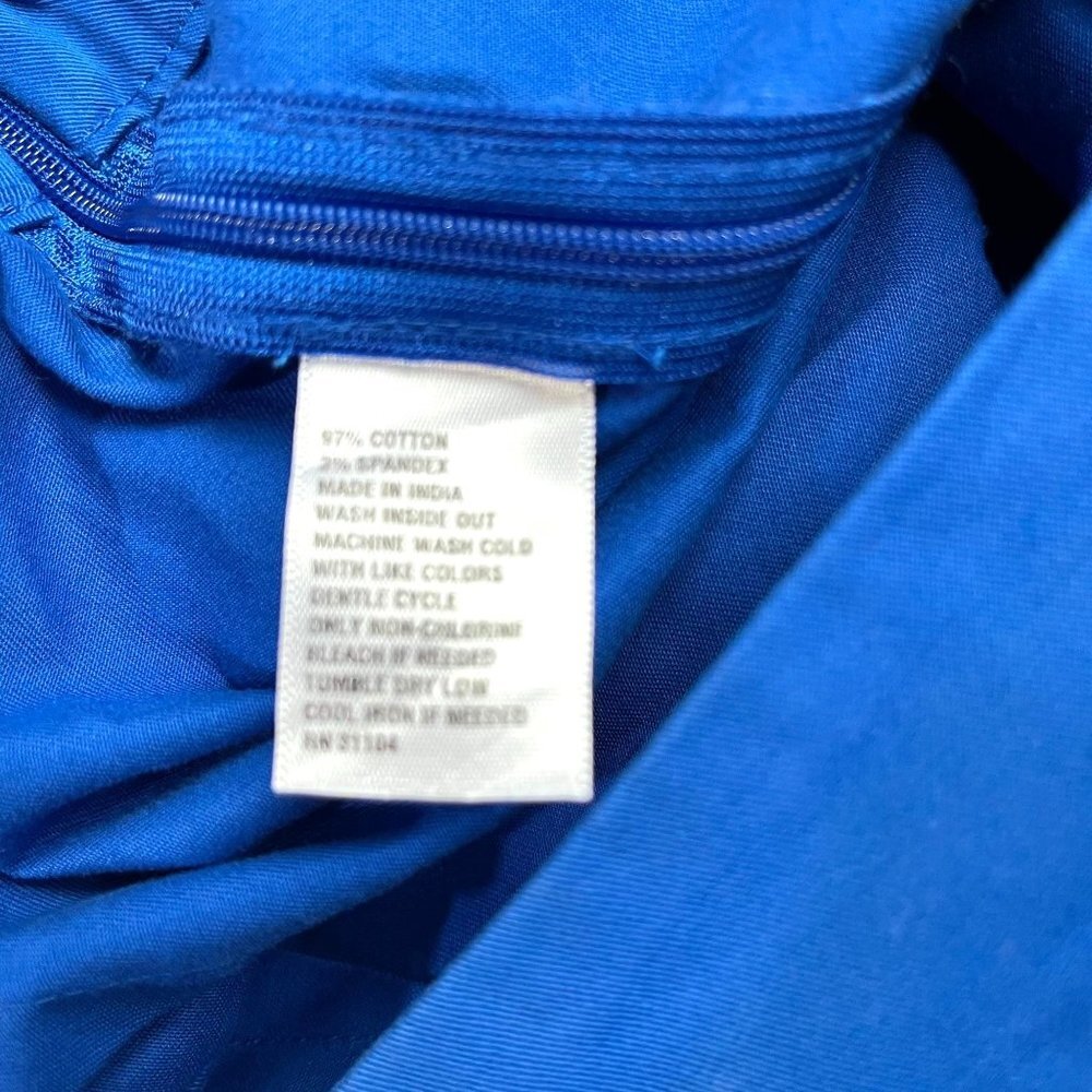 Kim Rogers Women's Scallop Hem Bright Blue Capri Pants Size 16 - Picture 4 of 6